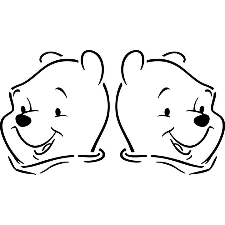Winnie the Pooh Stickers – Honey Bear Decals (2-Pack)