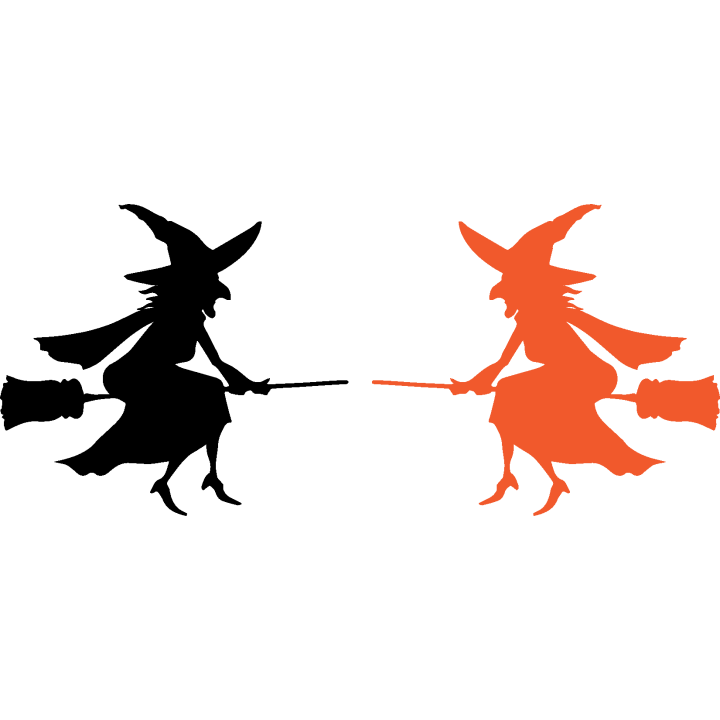 Witch on Broomstick Stickers – Halloween Decals (2-Pack)