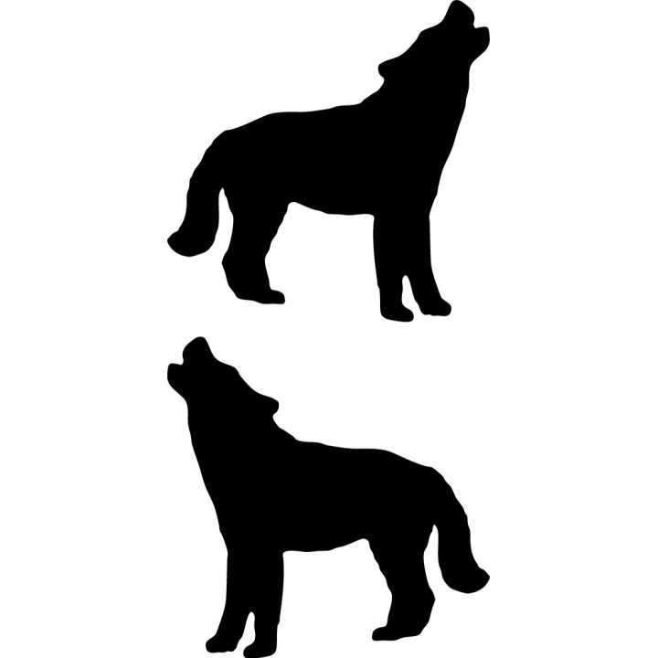 Buy Wolf Howling Decal Sticker Online