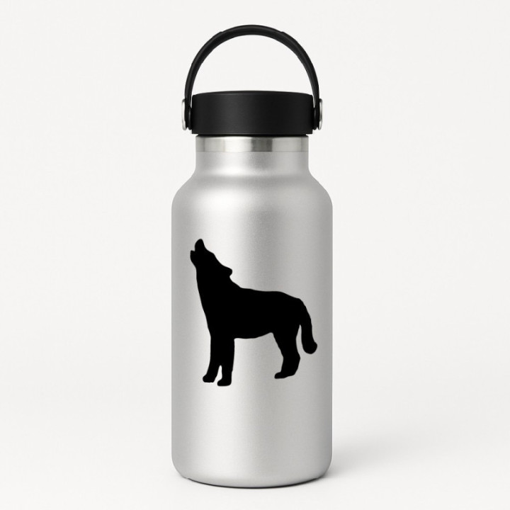 Buy Wolf Howling Decal Sticker Online