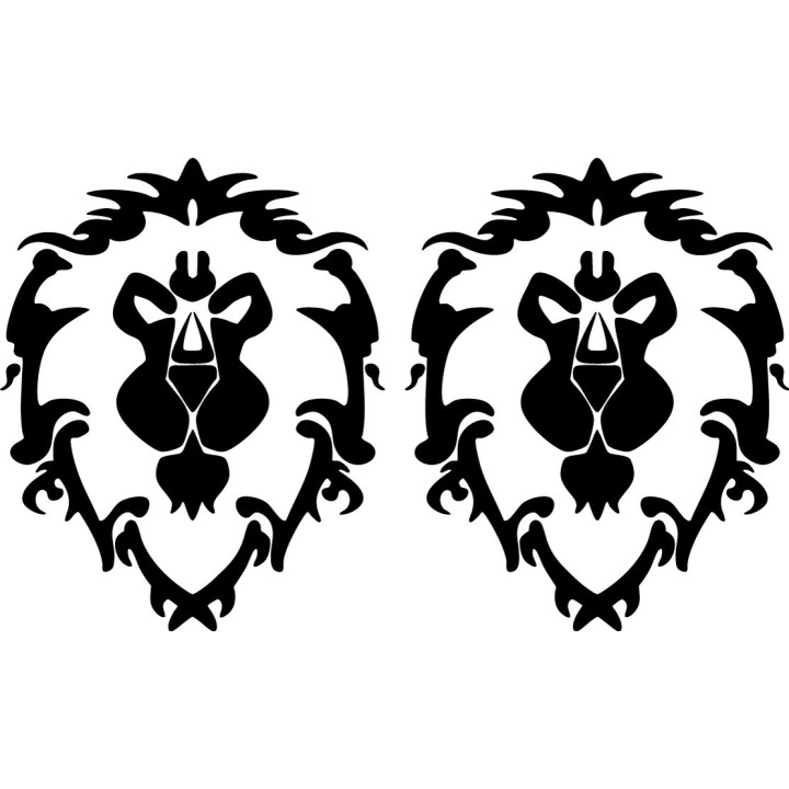 WoW Alliance Lion Stickers – WoW Faction Decals (2-Pack)