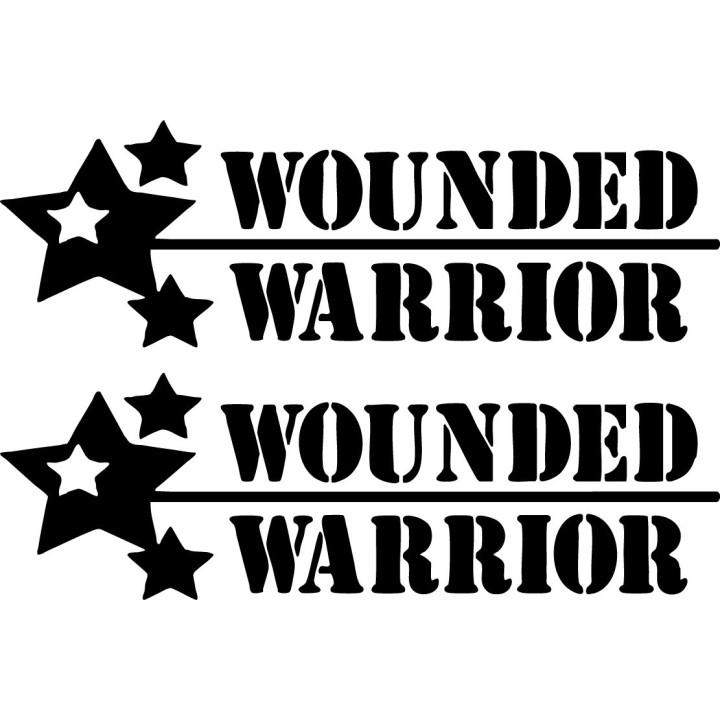 Wounded Warrior Stickers – Veteran Military Decals (2-Pack)