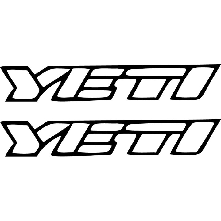 Buy Yeti Text Outline Logo Vinyl Decal Sticker Online