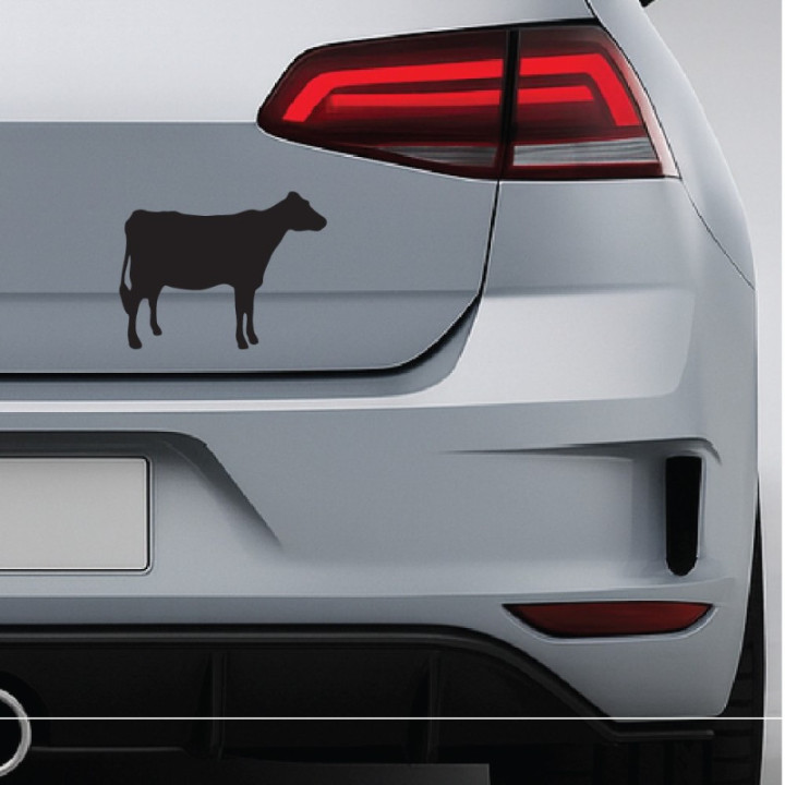 Cow Silhouette Stickers – Cattle Heifer Decals (2-Pack)