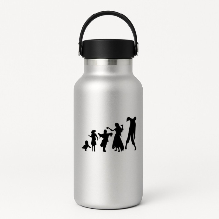 Zombie Family Stickers – Horror Stick Figure Decals (2-Pack)