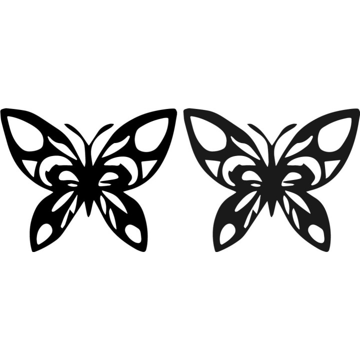 Tribal Butterfly Stickers – Vinyl Decals Car Laptop Wall (2-Pack)