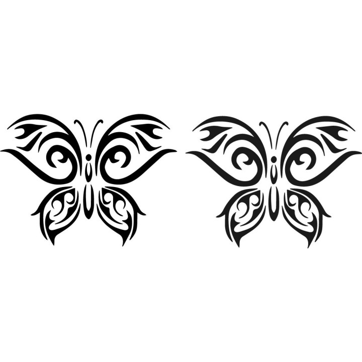 Tribal Butterfly Stickers – Celtic Swirl Decals (2-Pack)