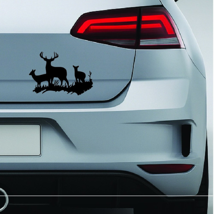 Buy Deer Family Wildlfie Decal Sticker Style 2 Online