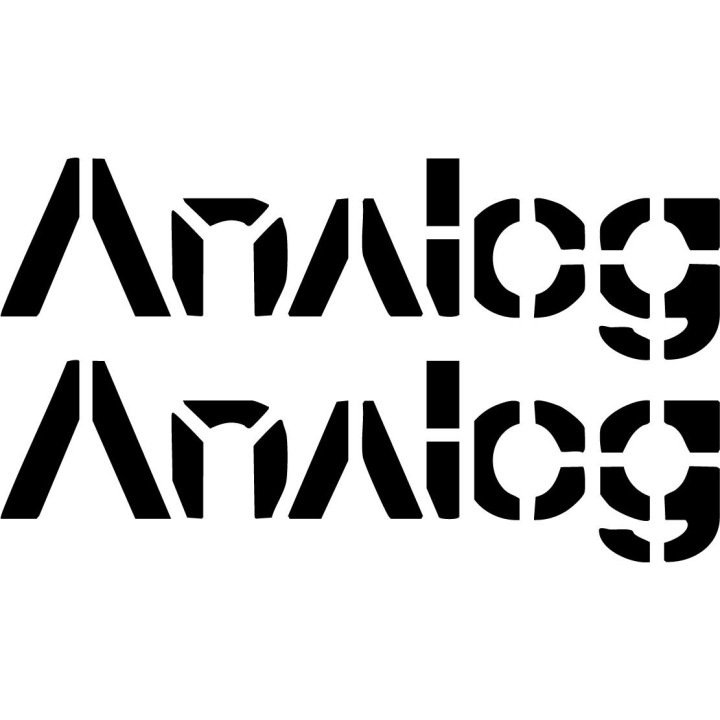 Buy Analog Ag Stencil Text Surfing Decal Sticker Online