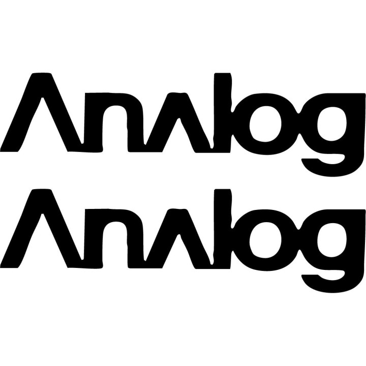 Buy Analog Text Surfing Decal Sticker Online