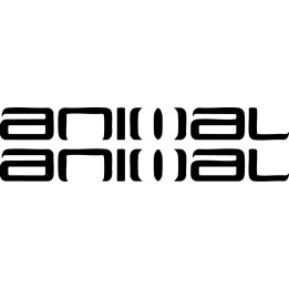 Animal Surf Text Stickers – UK Streetwear Skateboard Decals (2-Pack)
