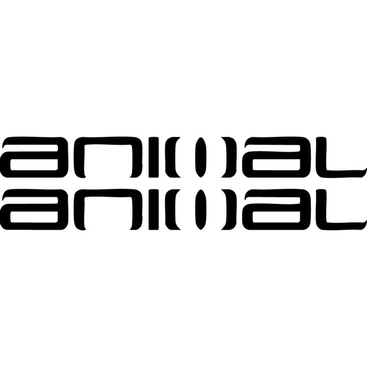 Animal Surf Text Stickers – UK Streetwear Skateboard Decals (2-Pack)