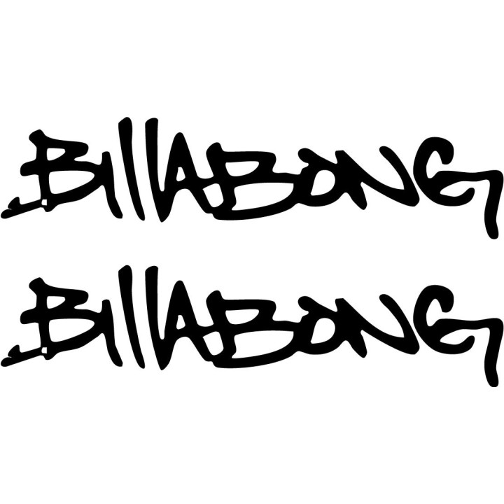 Billabong Funky Text Stickers – Surf Skate Decals (2-Pack)