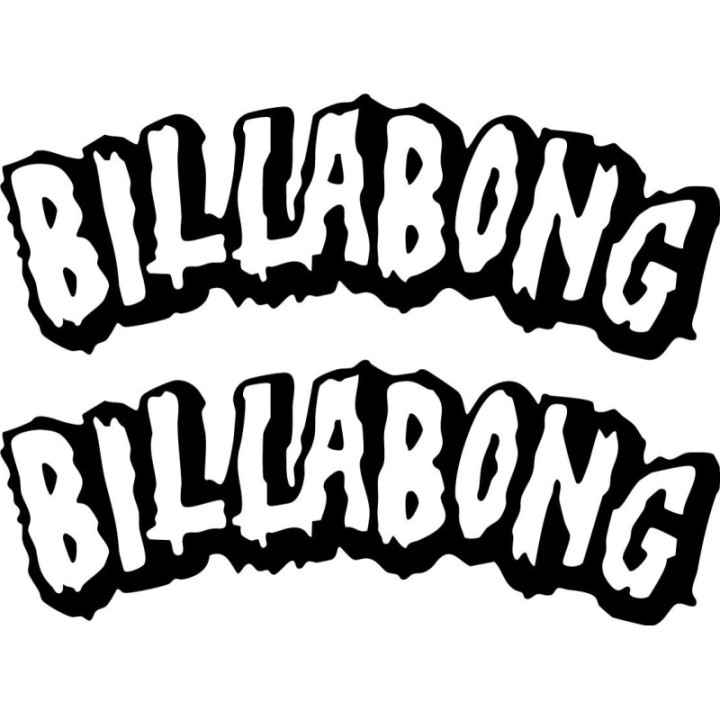 Billabong Jagged Stickers – Surf Skate Snowboard Lifestyle Decals (2-Pack)