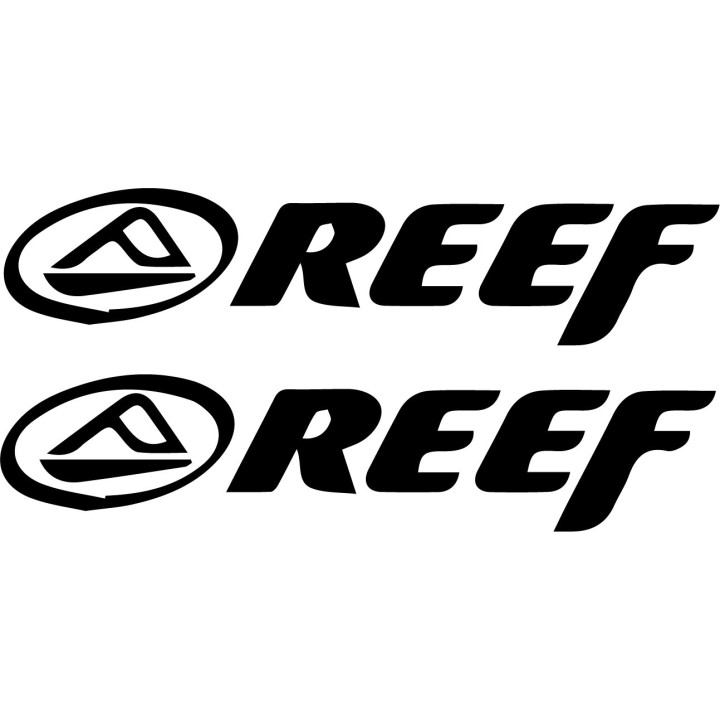 Reef Surfing Stickers - Beach Brand Logo Decals (2-Pack)