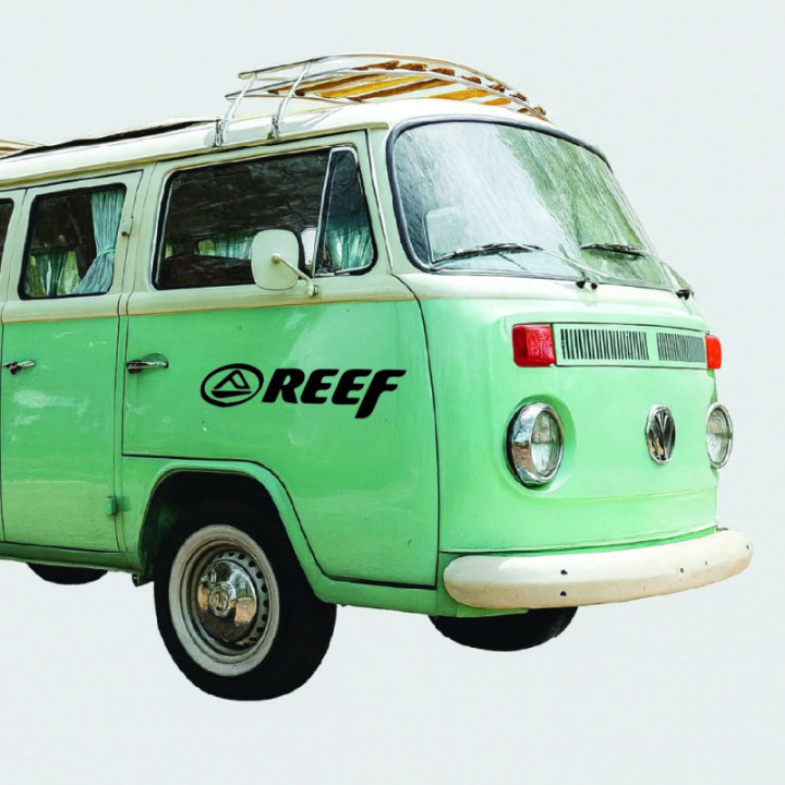 Reef Surfing Stickers - Beach Brand Logo Decals (2-Pack)