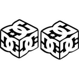 DC Shoes Cube Logo Stickers – Skate BMX Snowboard (2-Pack)