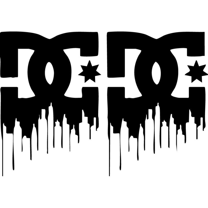 DC Shoes Drip Logo Stickers – Skate Action Sports (2-Pack)