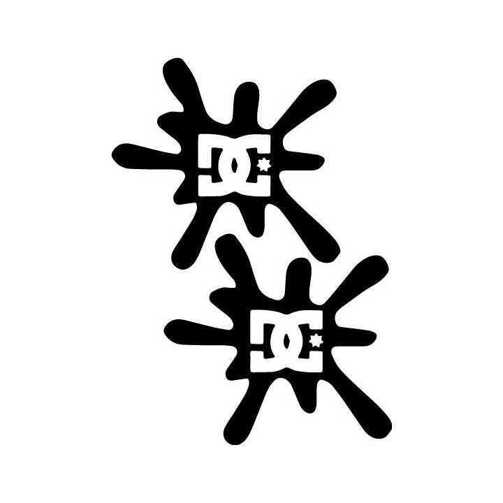 DC Shoes Splat Logo Stickers – Skate Decals (2-Pack)