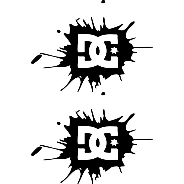 DC Shoes Splat Stickers – Skate Surf Snow Decals (2-Pack)
