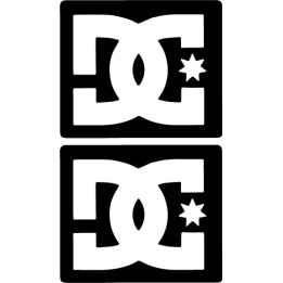 DC Shoes Logo Stickers – Skate Snowboard Decals (2-Pack)