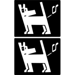 Mambo Dog Stickers - Australian Surf Brand Decals (2-Pack)