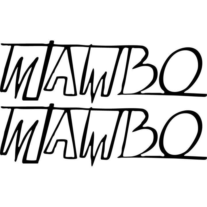 Buy Mambo Text Surfing Decal Sticker Online