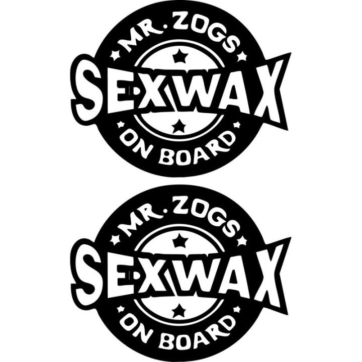 Mr. Zog's Sex Wax Stickers – Surf Circle Decals (2-Pack)