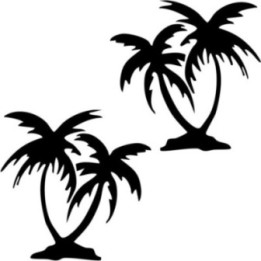 Palm Tree Stickers – Tropical Beach Decals (2-Pack)