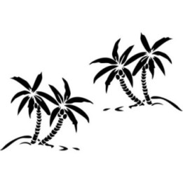 Palm Tree Beach Stickers – Tropical Summer Decals (2-Pack)