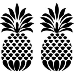 Pineapple Stickers – Tropical Summer Decals (2-Pack)