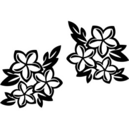 Plumeria Flower Stickers – Tropical Frangipani Decals (2-Pack)