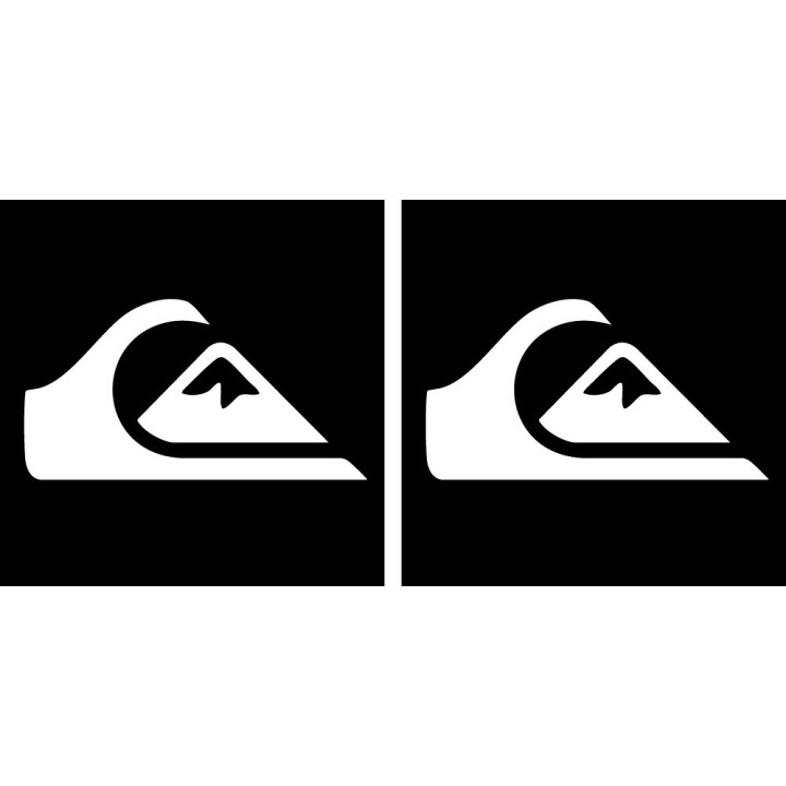 Quiksilver Square Logo Stickers – Surf Skate Snow Lifestyle Decals (2-Pack)