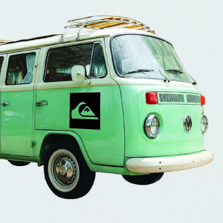 Quiksilver Square Logo Stickers – Surf Skate Snow Lifestyle Decals (2-Pack)