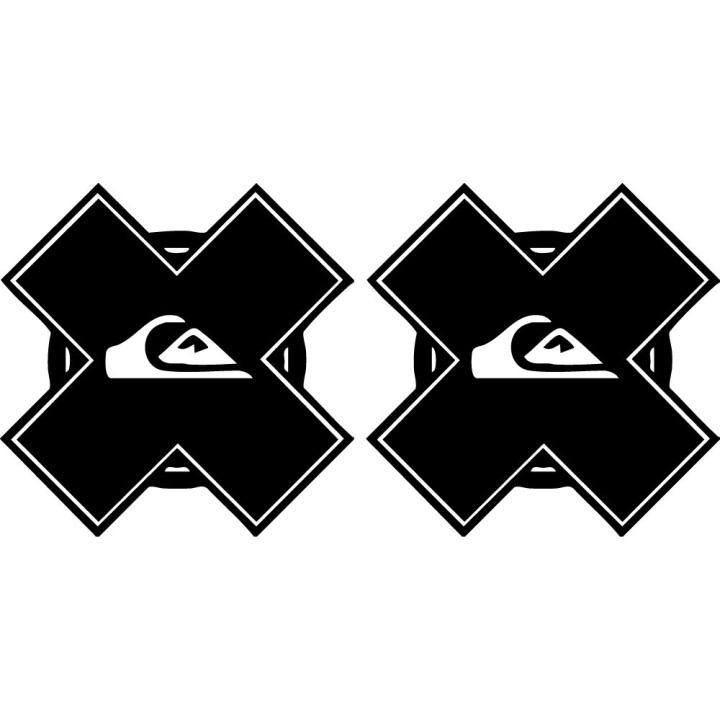 Quiksilver X Games Stickers – Surf Action Sports Decals (2-Pack)