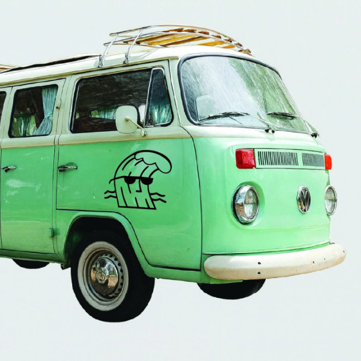 Buy Rvca Wavy Surfing Decal Sticker Online