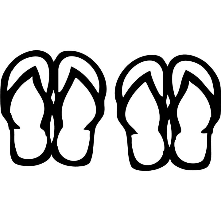 Buy Sandals Die Cut Vinyl Decal Online