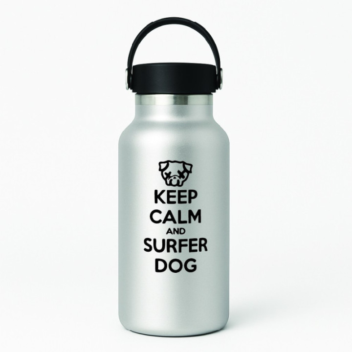 Buy Saying Keep Calm And Surfer Dog Vinyl Decal Sticker Online