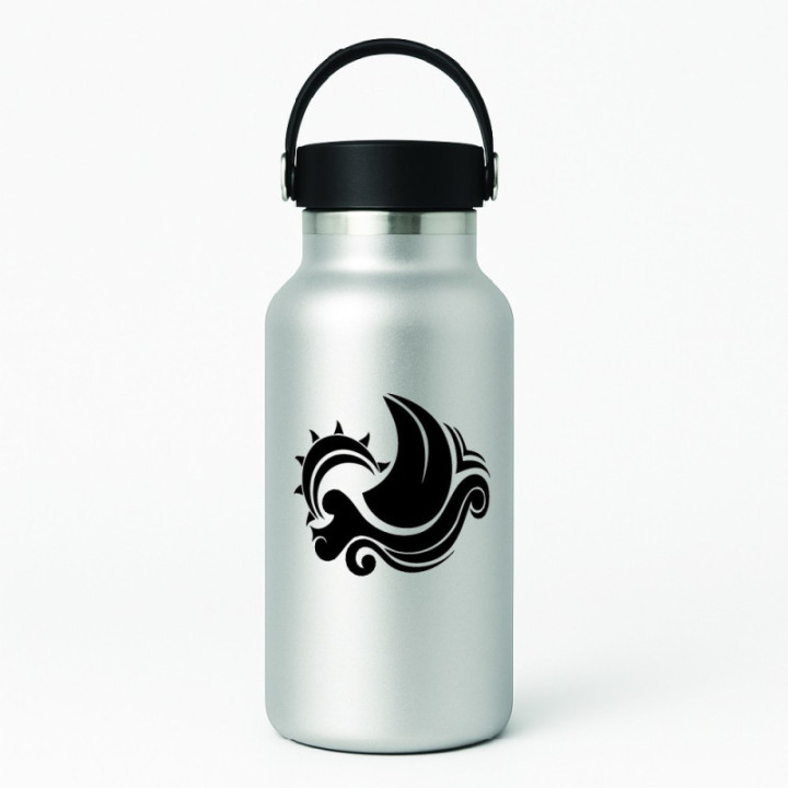 Buy Sun And Waves Sticker Vinyl Decal Online