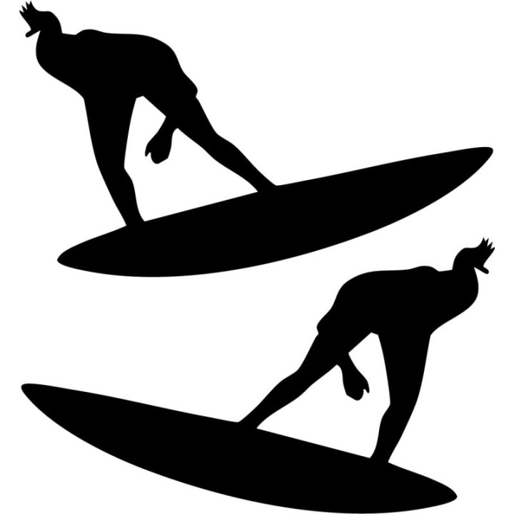 Buy Surf Boarder Sticker Vinyl Decal Online