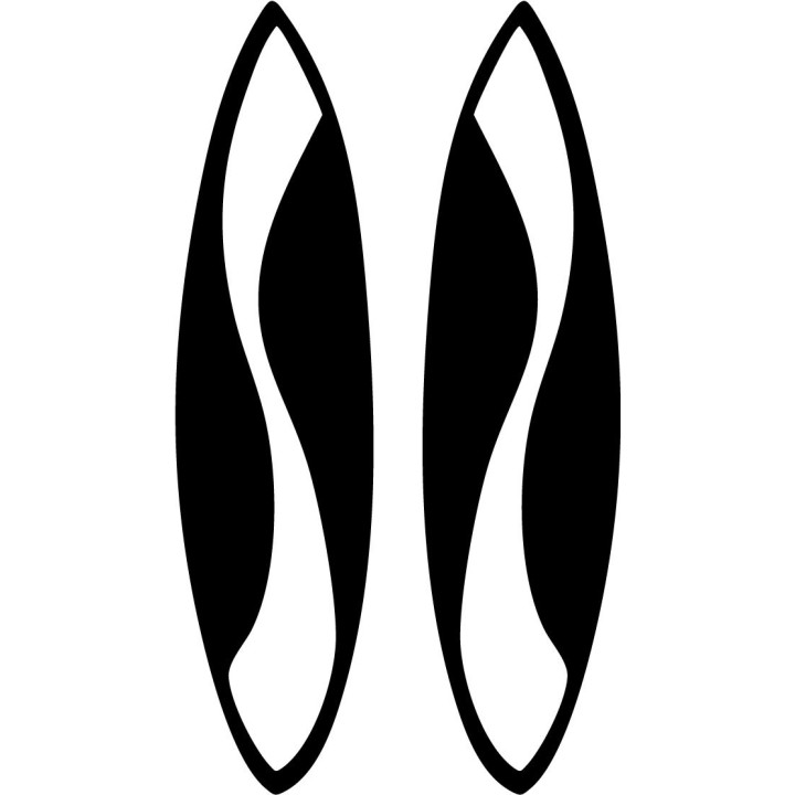 Buy Surfboard With Wave Sticker Vinyl Decal Online