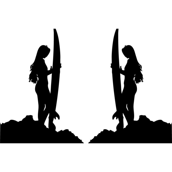 Buy Surfer Girl 3 Decal Sticker Online