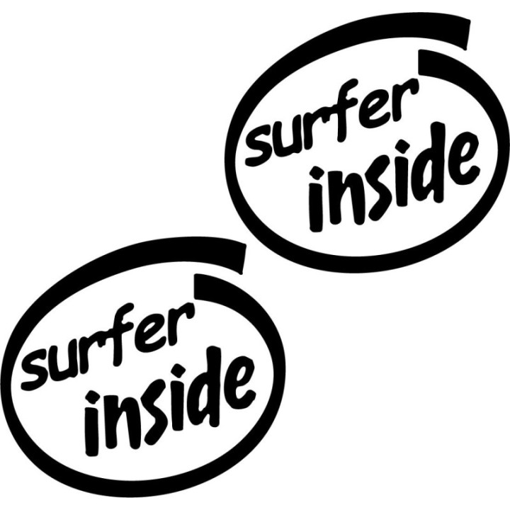 Buy Surfer Inside Decal Sticker Online