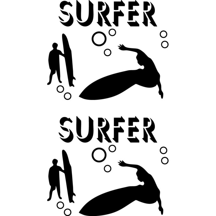 Buy Surfer Surf Vinyl Decal Sticker Online