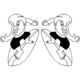Buy Surfer With Cool Hair Sticker Vinyl Decal Online