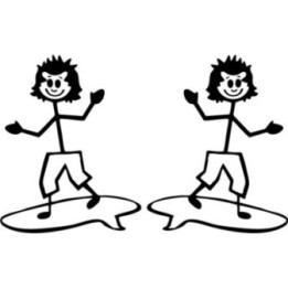 Buy Surfing Sport Stick Figure 1 Decal Sticker Online