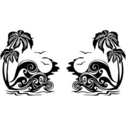 Buy Waves Die Cut Vinyl Decal Online