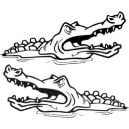 Alligator Decal Sticker V23 - DecalsHouse