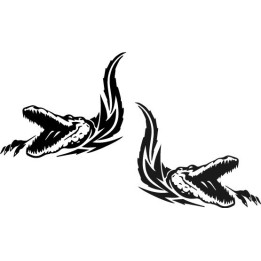Alligator Decal Sticker V9 - DecalsHouse