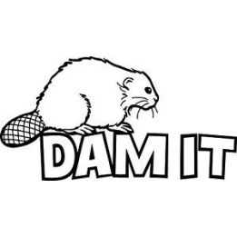 Beaver Decal Sticker V19 - DecalsHouse